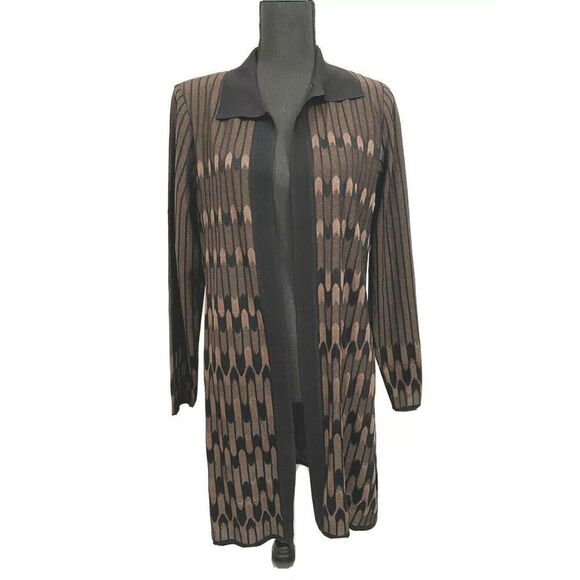 GREAT CONDITION EXCLUSIVELY MISOOK Duster Long Cardigan Jacket 1X RETAILS $498 B - Picture 1 of 10